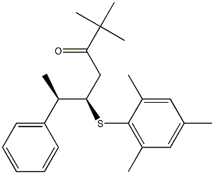 (5R,6R)-5-(2,4,6-Trimethylphenylthio)-2,2-dimethyl-6-phenyl-3-heptanone Structure