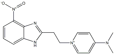 4-(Dimethylamino)-1-[2-(4-nitro-1H-benzimidazol-2-yl)ethyl]pyridinium Structure