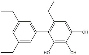 5-Ethyl-4-(3,5-diethylphenyl)benzene-1,2,3-triol 구조식 이미지