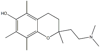 2-(2-Dimethylaminoethyl)-3,4-dihydro-2,5,7,8-tetramethyl-2H-1-benzopyran-6-ol 구조식 이미지