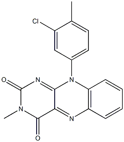 3-Methyl-10-[3-chloro-4-methylphenyl]pyrimido[4,5-b]quinoxaline-2,4(3H,10H)-dione Structure