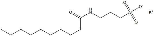 3-Decanoylamino-1-propanesulfonic acid potassium salt Structure