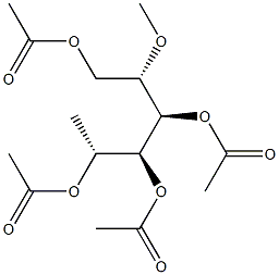 1-O,3-O,4-O,5-O-Tetraacetyl-2-O-methylfucitol 구조식 이미지