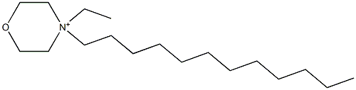 4-Dodecyl-4-ethylmorpholinium Structure