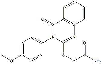 2-(2-Amino-2-oxoethylthio)-3-(4-methoxyphenyl)-quinazolin-4(3H)-one 구조식 이미지