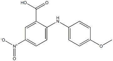 2-(p-Methoxyanilino)-5-nitrobenzoic acid 구조식 이미지