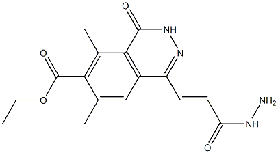 6,8-Dimethyl-4-[2-(hydrazinocarbonyl)ethenyl]-1-oxo-1,2-dihydrophthalazine-7-carboxylic acid ethyl ester Structure