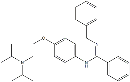 N'-Benzyl-N-[4-[2-(diisopropylamino)ethoxy]phenyl]benzamidine Structure