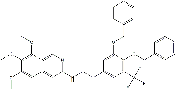 N-[2-[5-(Trifluoromethyl)-3,4-bis(benzyloxy)phenyl]ethyl]-6,7,8-trimethoxy-1-methylisoquinolin-3-amine Structure