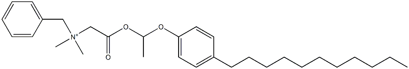 N,N-Dimethyl-N-benzyl-N-[[[1-(4-undecylphenyloxy)ethyl]oxycarbonyl]methyl]aminium 구조식 이미지