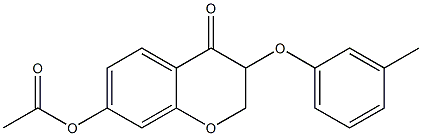 3-(3-Methylphenoxy)-7-acetoxy-2H-1-benzopyran-4(3H)-one 구조식 이미지