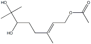 (E)-2,6-Dimethyl-8-acetoxy-6-octene-2,3-diol Structure