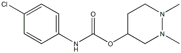 4-Chlorophenylcarbamic acid 1,2-dimethyl-(1,2,3,4,5,6-hexahydropyridazin)-4-yl ester 구조식 이미지