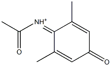 Acetyl(4-oxo-2,6-dimethyl-2,5-cyclohexadien-1-ylidene)aminium 구조식 이미지