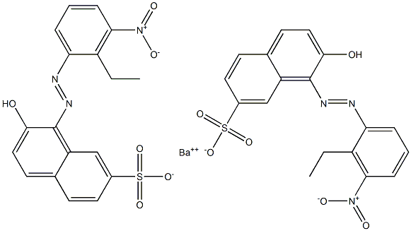 Bis[1-[(2-ethyl-3-nitrophenyl)azo]-2-hydroxy-7-naphthalenesulfonic acid]barium salt Structure