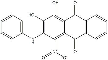 2-Anilino-3,4-dihydroxy-1-nitroanthraquinone Structure