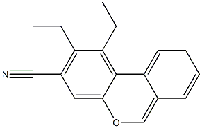 1-Ethyl-2-ethyl-9H-dibenzo[b,d]pyran-3-carbonitrile 구조식 이미지