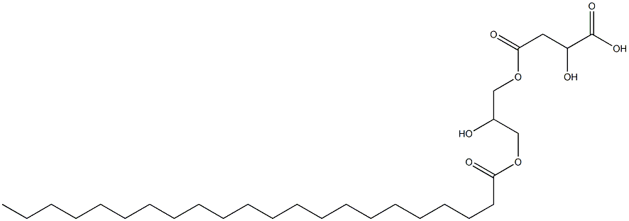 L-Malic acid hydrogen 4-(2-hydroxy-3-docosanoyloxypropyl) ester 구조식 이미지