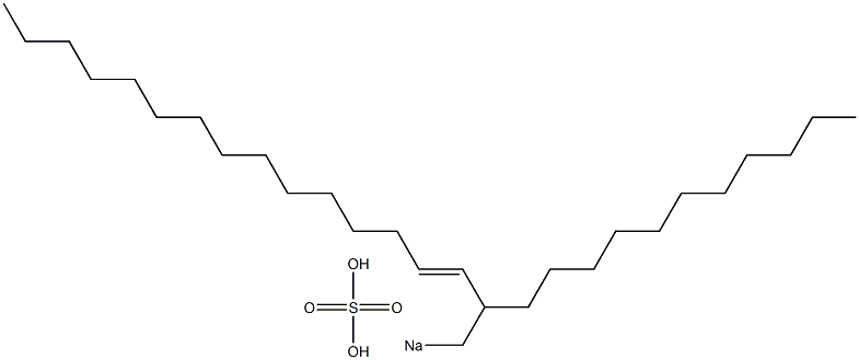 Sulfuric acid 2-undecyl-3-heptadecenyl=sodium ester salt Structure