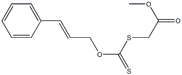 Dithiocarbonic acid O-cinnamyl S-methoxycarbonylmethyl ester 구조식 이미지