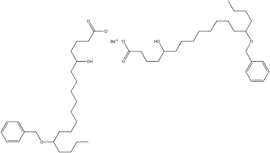 Bis(14-benzyloxy-5-hydroxystearic acid)barium salt 구조식 이미지