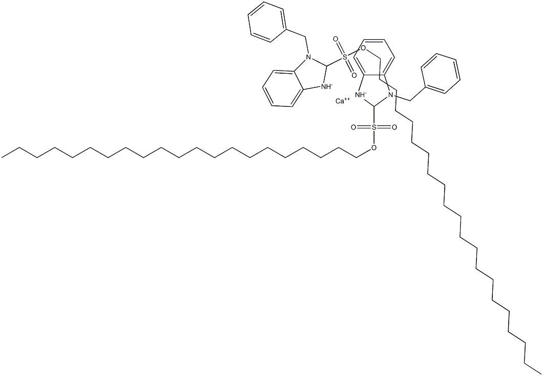 Bis(1-benzyl-2,3-dihydro-2-henicosyl-1H-benzimidazole-2-sulfonic acid)calcium salt Structure