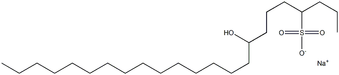 8-Hydroxytricosane-4-sulfonic acid sodium salt Structure