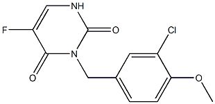 3-(3-Chloro-4-methoxybenzyl)-5-fluorouracil 구조식 이미지