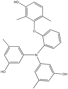 N,N-Bis(3-hydroxy-5-methylphenyl)-2-(3-hydroxy-2,6-dimethylphenoxy)benzenamine Structure