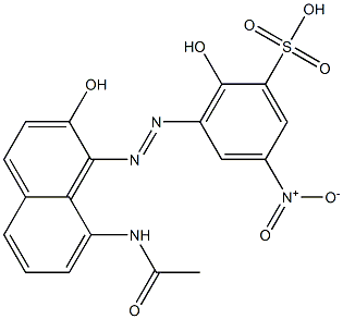 3-(8-Acetylamino-2-hydroxy-1-naphtylazo)-2-hydroxy-5-nitrobenzenesulfonic acid 구조식 이미지