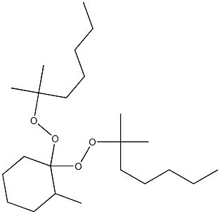 2-Methyl-1,1-bis(1,1-dimethylhexylperoxy)cyclohexane Structure