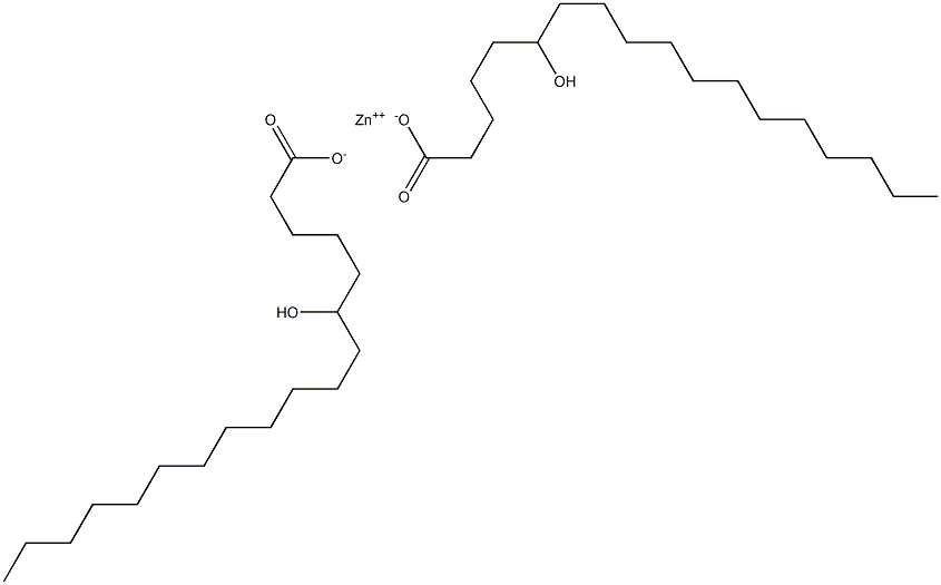 Bis(6-hydroxystearic acid)zinc salt Structure