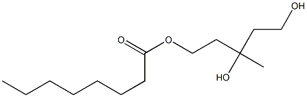 Octanoic acid 3,5-dihydroxy-3-methylpentyl ester Structure