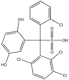 (2-Chlorophenyl)(2,3,6-trichlorophenyl)(2,5-dihydroxyphenyl)methanesulfonic acid 구조식 이미지