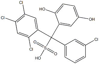 (3-Chlorophenyl)(2,4,5-trichlorophenyl)(2,5-dihydroxyphenyl)methanesulfonic acid 구조식 이미지