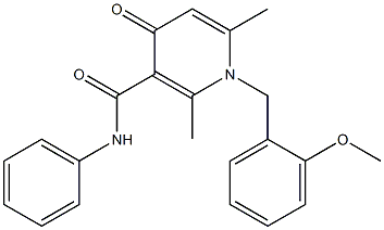 1-(2-Methoxybenzyl)-1,4-dihydro-2,6-dimethyl-N-phenyl-4-oxopyridine-3-carboxamide Structure