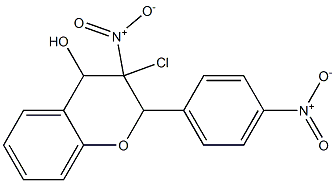 3-Chloro-3,4-dihydro-4-hydroxy-3-nitro-2-(4-nitrophenyl)-2H-1-benzopyran Structure