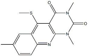 1,3,7-Trimethyl-5-(methylthio)pyrimido[4,5-b]quinoline-2,4(1H,3H)-dione 구조식 이미지