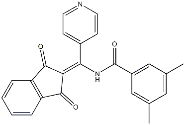 2-[(3,5-Dimethylbenzoylamino)-4-pyridylmethylene]indane-1,3-dione Structure