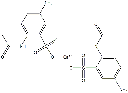 Bis(2-acetylamino-5-aminobenzenesulfonic acid)calcium salt Structure