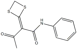 2-(1,3-Dithietan-2-ylidene)-3-oxo-N-phenylbutyramide Structure