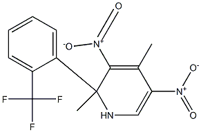 2-[2-(Trifluoromethyl)phenyl]-2,4-dimethyl-3,5-dinitro-1,2-dihydropyridine Structure