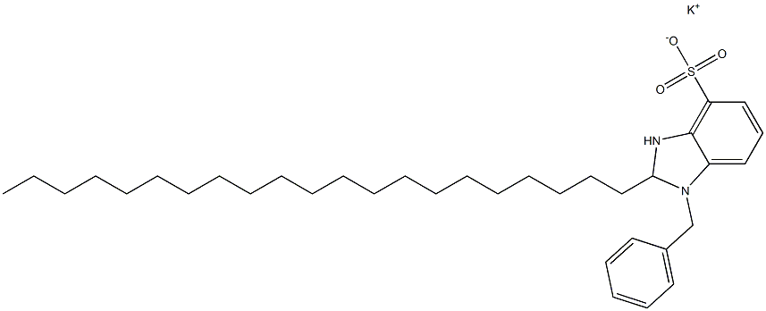 1-Benzyl-2,3-dihydro-2-henicosyl-1H-benzimidazole-4-sulfonic acid potassium salt 구조식 이미지