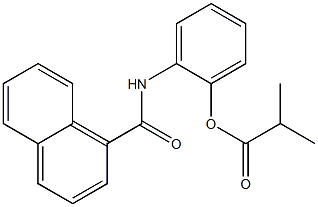 2-Methylpropanoic acid 2-(1-naphthoylamino)phenyl ester Structure