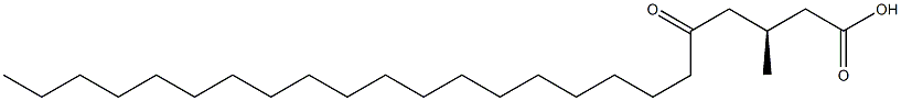 [S,(+)]-3-Methyl-5-oxotetracosanoic acid 구조식 이미지