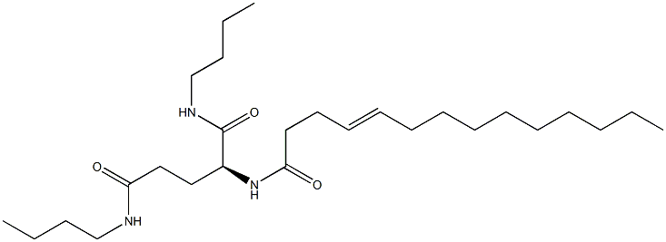 N2-(4-Tetradecenoyl)-N1,N5-dibutylglutaminamide 구조식 이미지