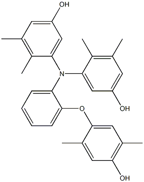 N,N-Bis(5-hydroxy-2,3-dimethylphenyl)-2-(4-hydroxy-2,5-dimethylphenoxy)benzenamine Structure