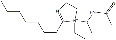 1-[1-(Acetylamino)ethyl]-1-ethyl-2-(5-heptenyl)-2-imidazoline-1-ium Structure