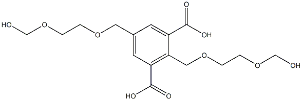 2,5-Bis(6-hydroxy-2,5-dioxahexan-1-yl)isophthalic acid Structure