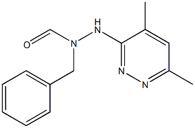 N-Benzyl-N'-(4,6-dimethyl-3-pyridazinyl)formhydrazide 구조식 이미지